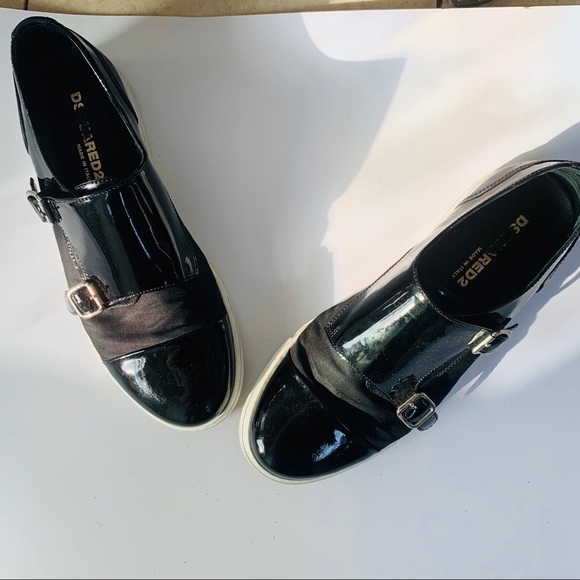 Dsquared2 Patent Leather Monk Strap Sneakers - Picture 7 of 7